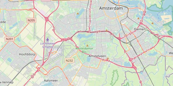 Map of Amsterdam showing key areas and neighborhoods