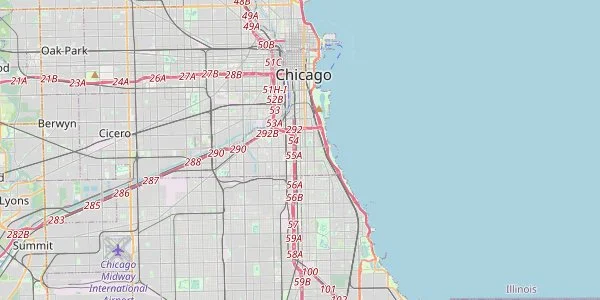 Map of Chicago showing key areas and neighborhoods