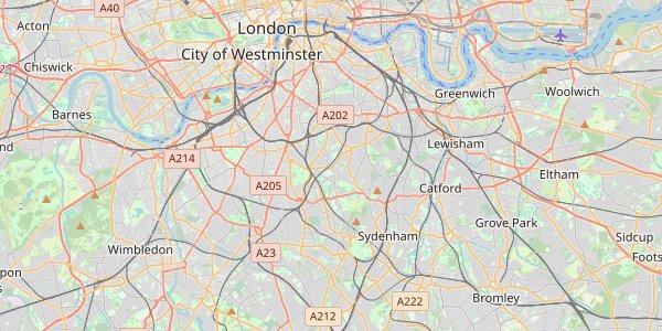 Map of London showing key areas and neighborhoods