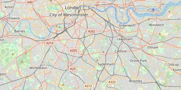 Map of London showing key areas and neighborhoods