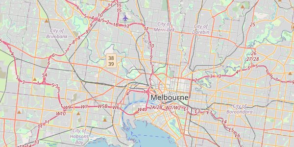 Map of Melbourne showing key areas and neighborhoods