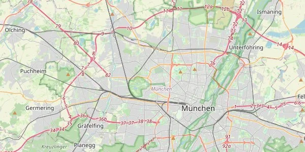 Map of Munich showing key areas and neighborhoods