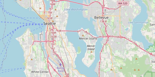 Map of Seattle showing key areas and neighborhoods