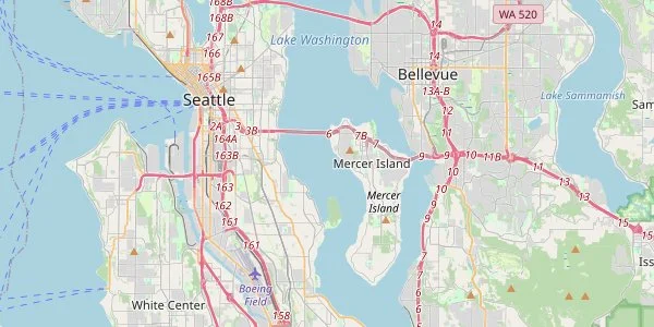 Map of Seattle showing key areas and neighborhoods