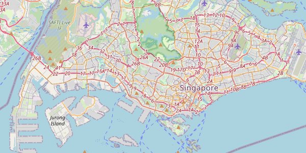 Map of Singapore showing key areas and neighborhoods